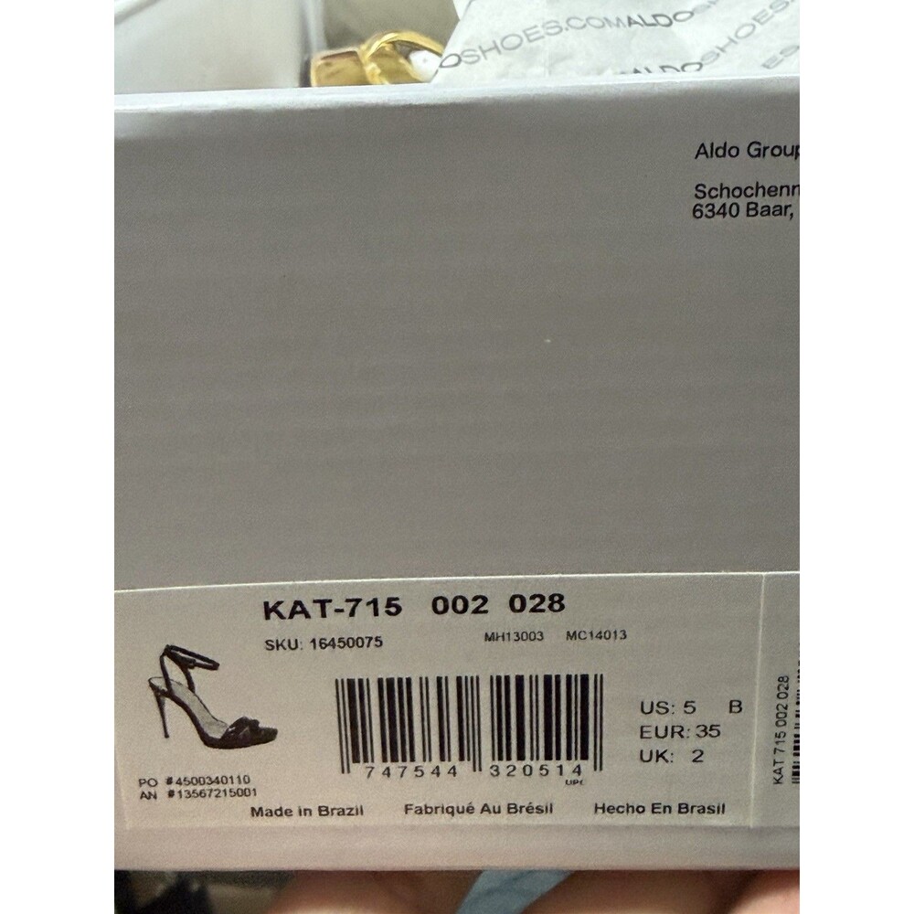 ALDO Women's Kat Two-Piece Platform Dress Sandals Gold Metallic Size 5 - Picture 6 of 6